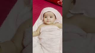 Cute baby Ruhi after of bath viralvideo viralshort yutubeshorts [upl. by Ranitta]