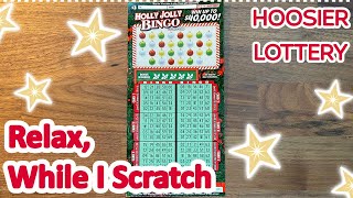 Holly Jolly Bingo  Indiana Scratch Off Tickets  Hoosier Lottery  3 Session [upl. by Lenaj228]