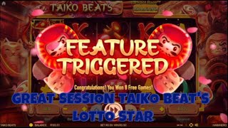 TAIKO BEATS FEATURE TRIGGERED LEKKER PROFIT LOTTO STAR [upl. by Craw]