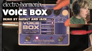 ElectroHarmonix Voice Box Vocal Harmony Machine  Vocoder EHX Pedal Demo by Nataly and Jack [upl. by Faustine]