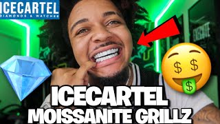 UNBOXING 3000 CUSTOM MOISSANITE GRILLZ FROM ICECARTEL 🤑💎 [upl. by Roderick886]