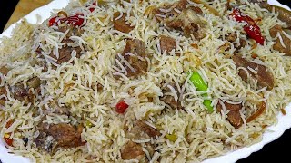 Beef Degi White PulaoHow to make Beef PulaoYakhni Beef Mandi RecipeNew Style Pulao Recipe [upl. by Price477]