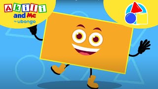 RECTANGLE Learn Shapes with Akili  New Words With Akili and Me  African Educational Cartoons [upl. by Akiam878]