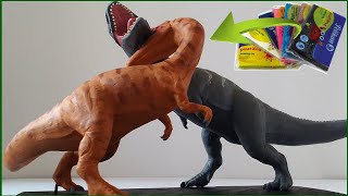 MAJUNGASAURUS VS SUCHOMIMUS WITH CLAYPLASTILINA Jurassic World Chaos Theory [upl. by Bierman]