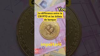 Crypto VS billet de banque crypto cryptomonnaie trading investissement bitcoin btc cryptos [upl. by Faith310]