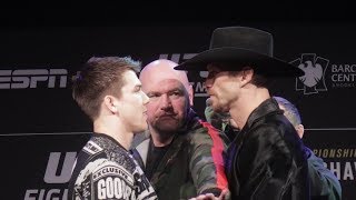 Donald Cerrone and Alex Hernandez have tense staredown in Brooklyn [upl. by Alabaster]