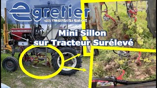 Mini Sillon Egretier sur tracteur surélevé [upl. by Oinotnaesoj]