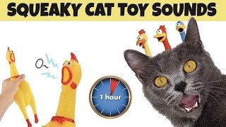 Squeaky Toy Sounds For Cats ONE HOUR [upl. by Ydnor]