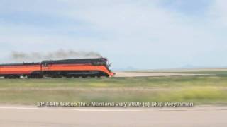 HD Steam Train SP4449 thru Montana July 5 2009 [upl. by Ellekcir]