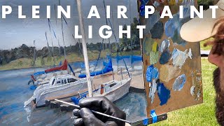 Full Plein Air Oil Painting Tutorial  How to Plein Air Paint Boats and Water [upl. by Alym]