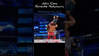 John Cena VS Shinsuke Nakamura 😮😮wwe wrestling johncena shinsukenakamura smackdown raw [upl. by Auahsoj]