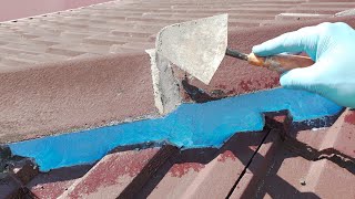 Roof Pointing With Flexible Mortar  DYI My Tips [upl. by Youngran]