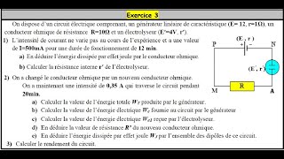 Exercices corrigés  Comportement global dun circuit 1BAC quotDevoir surveillé 1 S 2quot 1BAC exp SM [upl. by Kristoforo677]