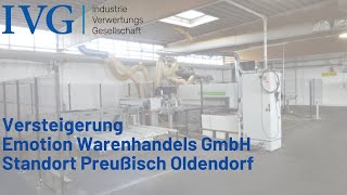 Versteigerung Emotion Warenhandels GmbH Standort Preußisch Oldendorf I IVG [upl. by Dorelle]