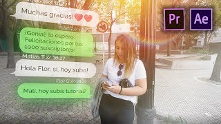 MENSAJE de TEXTO o CHAT ANIMADO con Premiere y After Effects [upl. by Je]