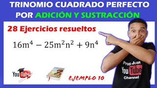 😍 👉 Trinomio cuadrado perfecto POR ADICIÓN Y SUSTRACCIÓN EJEMPLOS✅ [upl. by Ennayelsel]