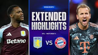 Aston Villa vs Bayern Extended Highlights  UCL League Phase MD 2  CBS Sports Golazo [upl. by Ennasirk]