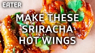 How To Make Sriracha Chicken Wings the Hometown BarBQue Way [upl. by Love]