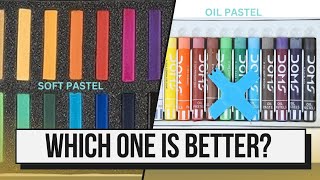 Oil pastel vs Soft pastel which one is bettersadafartandcraft comparison art [upl. by Auburta]