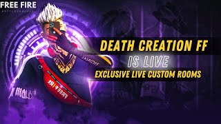 Free Fire Live Custom Rooms  Guild War Season Start  Death Creation FF [upl. by Reidid]