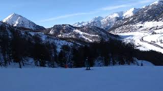 Claviere skiing December 2019 piste 99 [upl. by Benedix]