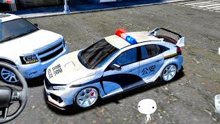 Police Sim 2022 Cop Simulator  Honda Civic Police Car Patrol The City  Android Car Gameplays 12 [upl. by Clarinda418]