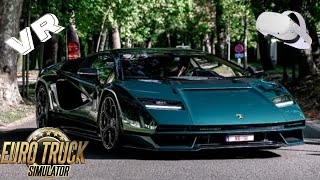 Euro Truck Simulator 2 VR Probamos esta autentica BESTIA Lamborghini Countach [upl. by Gignac269]