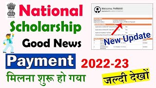 National Scholarship payment 2023 New Updates NSP 202223 Payment Good News [upl. by Nevak]