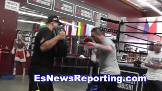 gennady golovkin vs rubio marco in camp dropping bombs on mitts  EsNews boxing [upl. by Velleman]