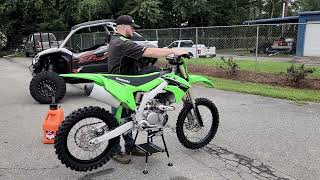 ALL NEW 2023 KX 250 FIRST START [upl. by Yentiw]