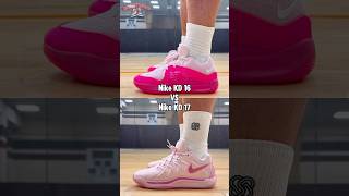 Nike KD 16 VS Nike KD 17 On Feet amp In Hand Looks  Short Review shorts kevindurant kd16 kd17 [upl. by Naenaj]