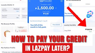 HOW TO PAY YOUR CREDIT IN LAZPAY LATER [upl. by Even]