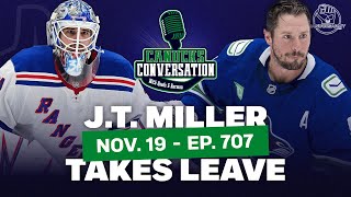 JT Miller takes leave of absence ft Peter Baugh  Canucks Conversation Live [upl. by Adriell]