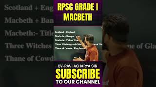 RPSC GRADE1 MACBETH reet2022englishbyraviacharyasir GRADE1RAVIACHARYASIR [upl. by Morocco622]