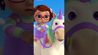 Riding Magical Rainbow Unicorns cocomelon cartoonsforkids nurseryrhymes unicorn princess [upl. by Enitsirhk]