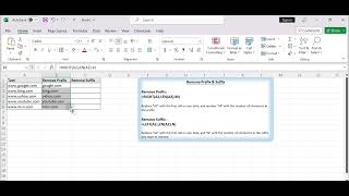 Remove Prefix and Suffix in Given Cells in Excel [upl. by Yenot403]