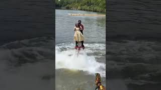 Incredible water dance enjoying flyboard experience in jetpack water park 🌊💦 vibes of flyboard ride [upl. by Siloa700]