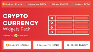 Cryptocurrency Widgets Pack  WordPress Plugin [upl. by Marquet]