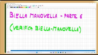 biella manovella verifiche e dimensionamenti  parte 6 [upl. by Nhguav]