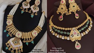 High gold antique necklace designs [upl. by Lilhak]