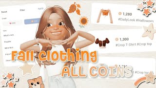 Only Coins Fall Clothing zepeto  🌻🍂🎃 [upl. by Lecram]