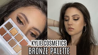 KYLIE COSMETICS THE BRONZE PALETTE REVIEW  TUTORIAL [upl. by Fregger925]