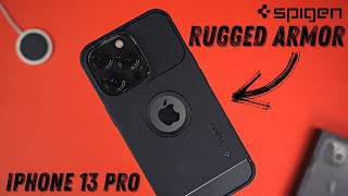 iPhone 13 Pro Case Review  Spigen Rugged Armor [upl. by Airlee425]