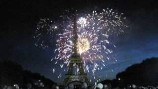 14th July Celebration Paris Fireworks [upl. by Araldo]