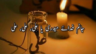 Janam Fida E Haideri Ya Ali lyrics urdu  Amjad Baltistani  Manqabat Lyrics [upl. by Ebony]