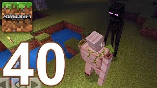 Minecraft Pocket Edition  Gameplay Walkthrough Part 40  Iron Golem vs Enderman iOS Android [upl. by Aynna]