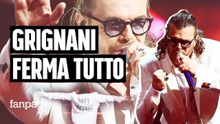 Gianluca Grignani interrompe l’esibizione a Sanremo2023 cosa è successo sul palco dellAriston [upl. by Fabrin]