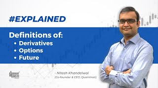 Basic Definition of Derivatives Options and Futures  By Nitesh Khandelwal [upl. by Eelac]