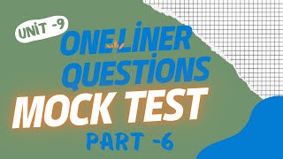 One liner Questions  Unit 9  Paper 1  Mock test  NTA NET JRF mock test pyq [upl. by Allemahs]