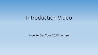 Communit College of the Air Force CCAF Introduction Video [upl. by Meil361]